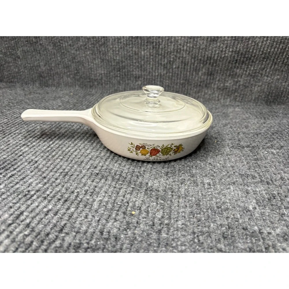 Corning Ware Spice O Life 6.5 Inch Skillet P-83-B Le Persil Vintage with Lid